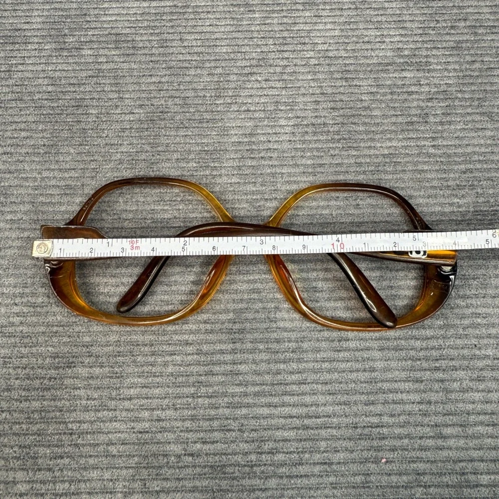 Terri Brogan Optyl Vintage Oversized Y2K Eyeglasses Amber Tortoise 8733 10 54-14